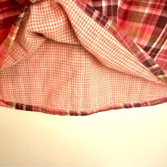 Soft Surroundings Plaid Short Sleeve Top Size Medium - Picture 8 of 12